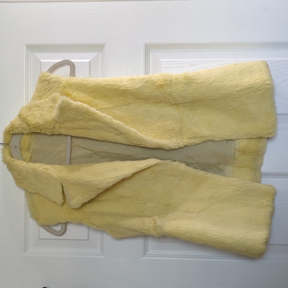 Gianni Versace Couture Vintage Fur Vest in Soft Yellow